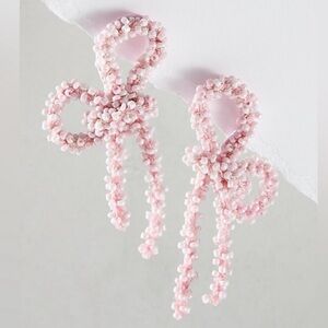FREE PEOPLE NWT brandy bow dangles earrings -pink